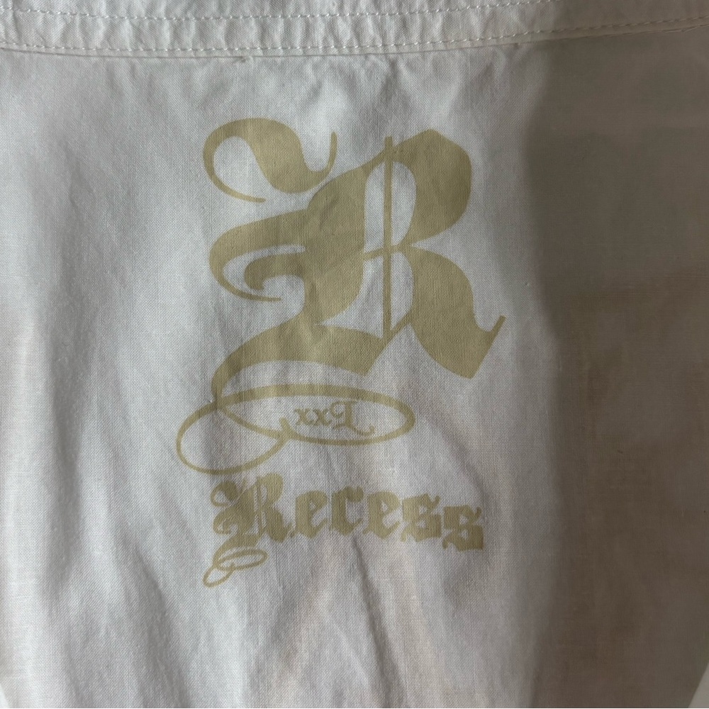 Vintage Y2K Elegant White and Gold Men's Dress Shirt Embroidered Party XXL - Picture 5 of 13